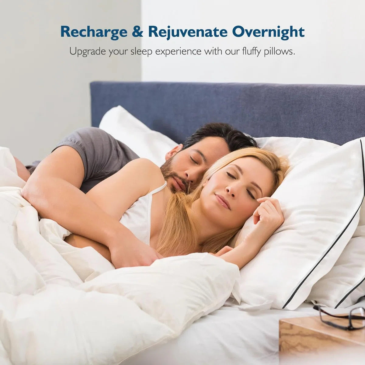 Xavier 100% Organic Cotton Soft-Medium Support Feather Down Pillows Set of 2 (Set of 2)